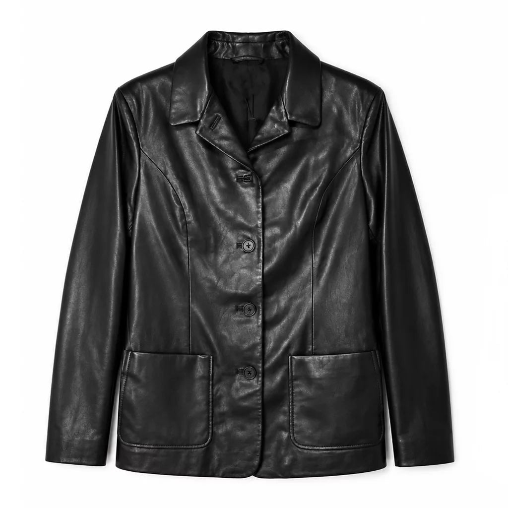Leanne S02 Kristen Johnston Leather Blazer