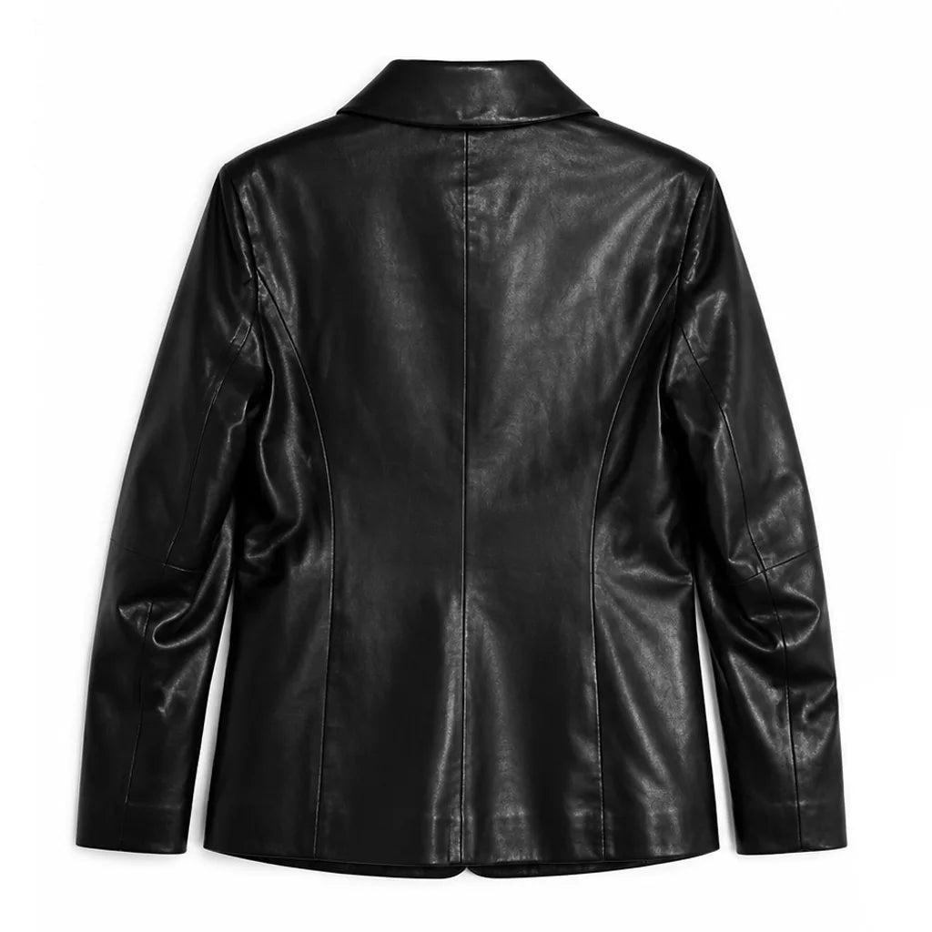 Leanne S02 Kristen Johnston Leather Blazer