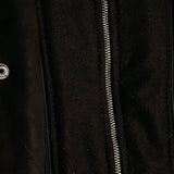 Men’s Cognac Nubuck Cowhide Leather Jacket with Snap Collar