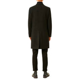 Men's Double Breasted Black Trench Coat