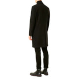 Men's Double Breasted Black Trench Coat