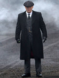 Thomas Peaky Bliner Men's Gangster Black 1920's Wool Coat
