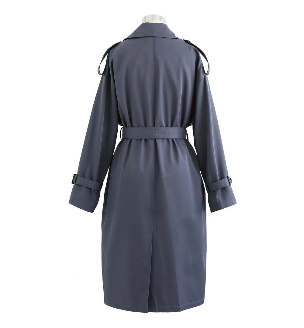Men's Wool Pitt Grey Trench Coat