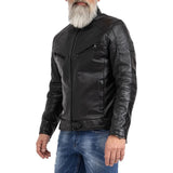 Men's Vintage Slim Fit Black Biker Jacket Leather