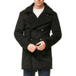 Men’s Black Double Breasted Sherpa Winter Coat