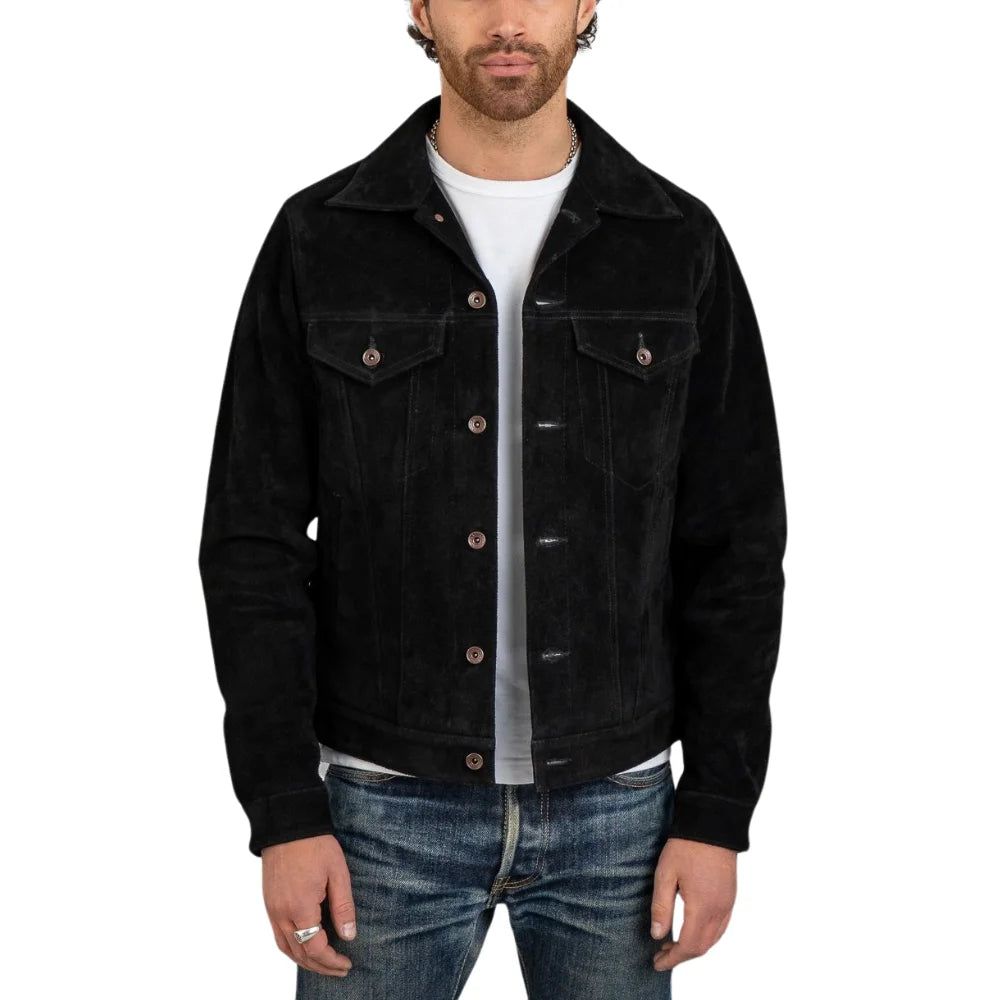 Men's Suede Trucker Jacket