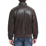 Classic Fit Lambskin Leather Bomber Jacket
