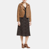 brown leather jacket womens