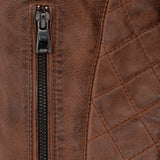 Vintage Brown Leather Jacket Womens