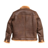 Gentlemen Brown Dry Shearling Leather Jacket Mens