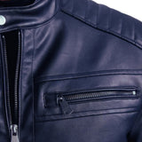 Mens Genuine Lambskin Café Racer Leather Jacket