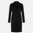 Classic Black Wool Long Coat Womens