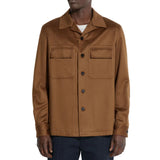 Adam Mens Shirt Collar Cotton Beige Colour Jacket