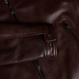 Men's Vintage Real Dark Brown Leather Biker Jacket