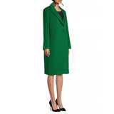 Women's Green Long Wool Coat