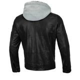 Men’s Real Lambskin Leather Jacket with Hood