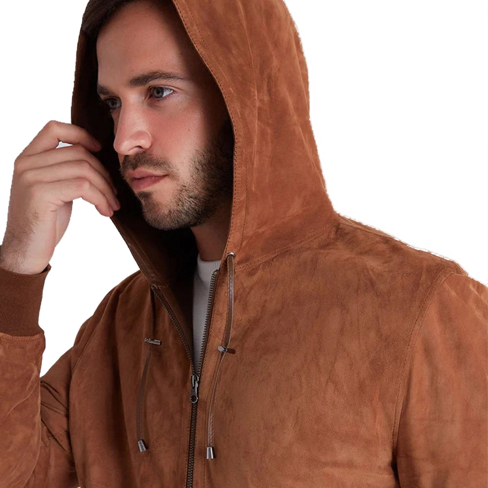 Hooded Leather Jacket