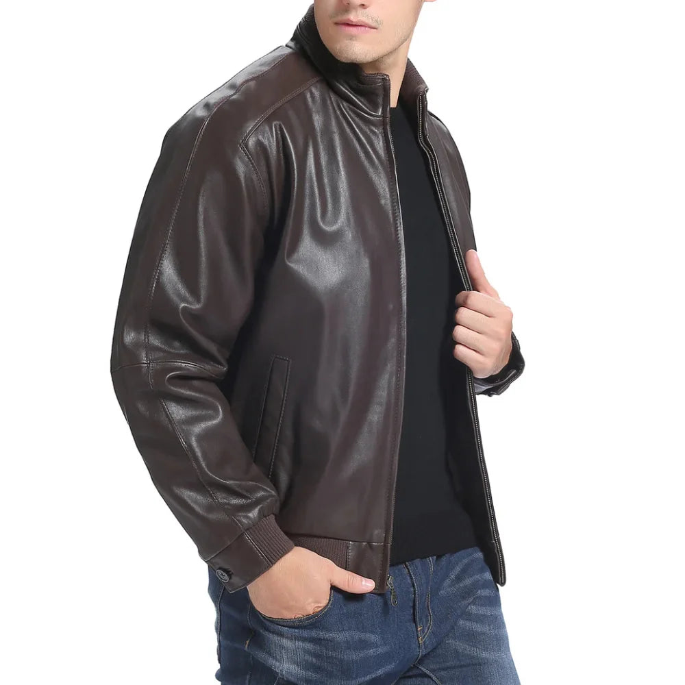 Men's Classic Fit Lambskin Leather Jacket