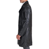 Men's Long Real Black Lamb long Coat