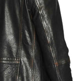 Men's Genuine Black Full Grain Cowhide Leather Jacket