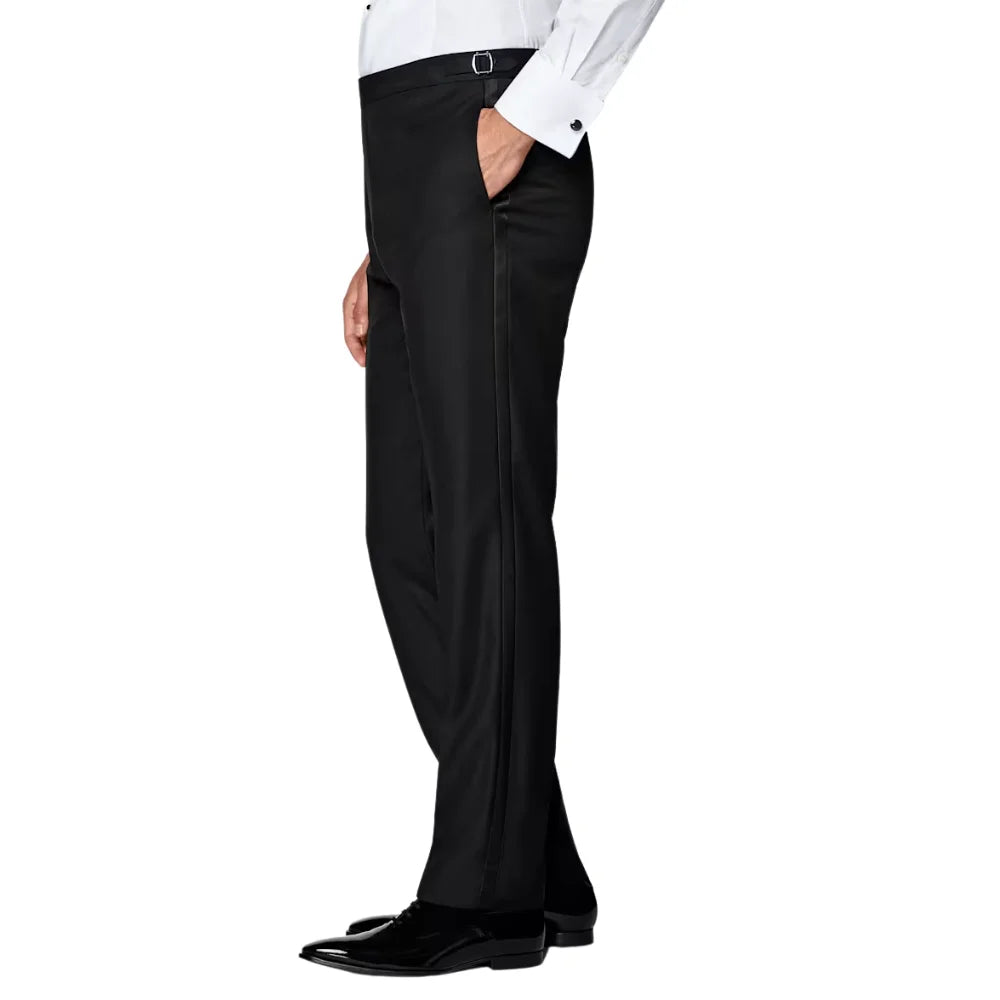 Men’s Navy Blue Velvet Dinner Jacket – Classic Formal Tuxedo Blazer