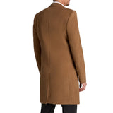 Men's Camel Brown Single Breasted Wool Coat