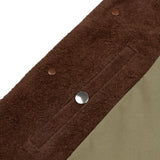 James  Men's Dark Brown Suede Leather Trucker Jacket