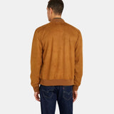 Men's Letterman Yellow Suede Jacket