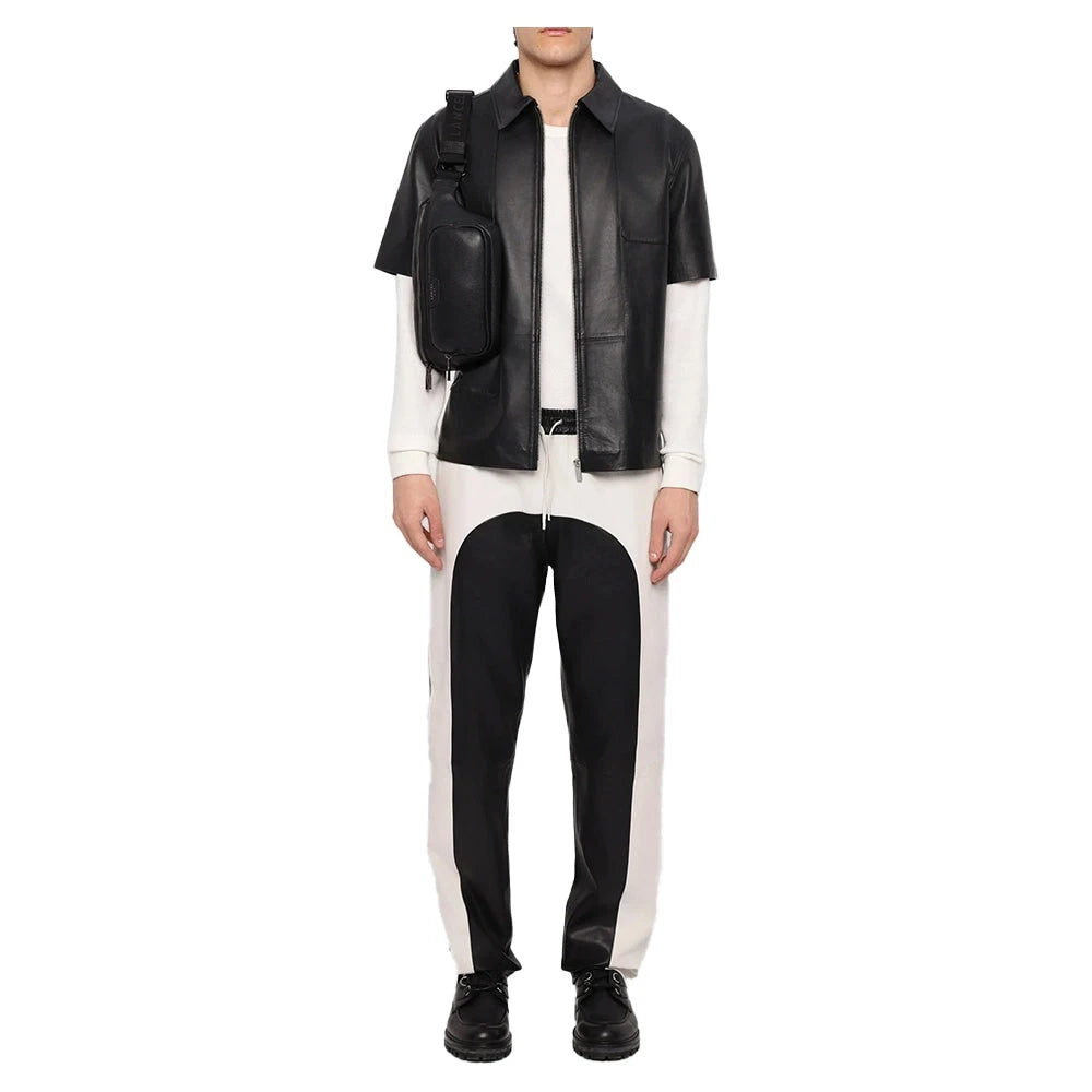 Lightweight Half Sleeves Black Mens Shirt
