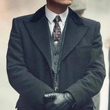 Thomas Shelby Peaky Blinder Men's Black 1920's Wool Coat