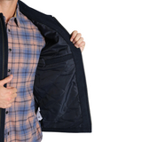 Men's Navy Zip Up Wool Blend Jacket