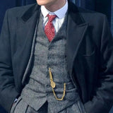 Thomas Shelby Peaky Blinder Men's Gangster Black Wool Coat