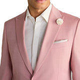 Men's Pink Wool Tailored Fit 2-Piece Suit
