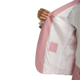 Men's Pink Wool Tailored Fit Single Breasted 2-Piece Suit