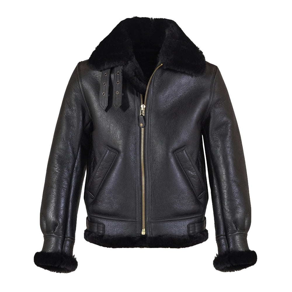 Men’s Sheepskin B-3 Leather Bomber Jacket