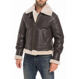 Sheepskin B3 Raf Men's Shearling Bomber Brown Aviator Jacket