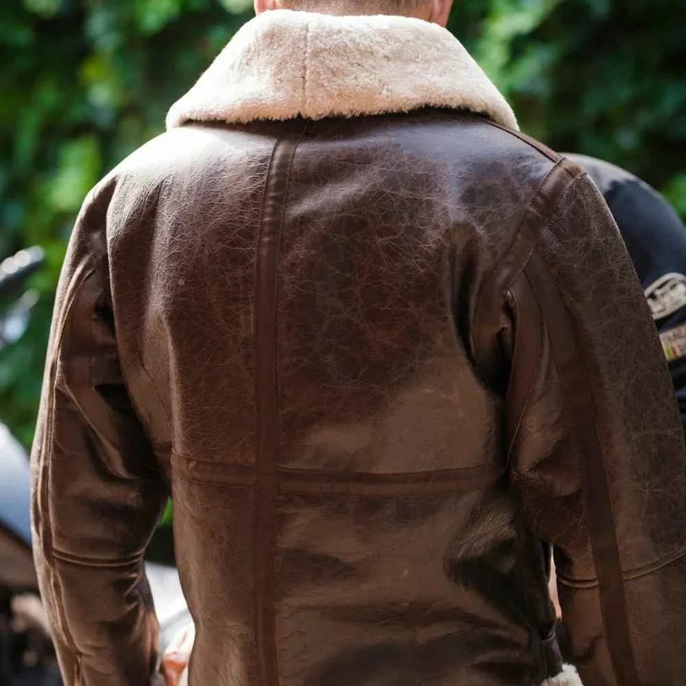 Rocky IV Sylvester Bomber Shearling Leather Jacket