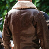 Rocky IV Sylvester Bomber Shearling Leather Jacket
