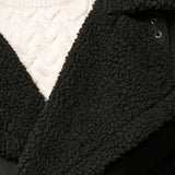 Men’s Black Double Breasted Sherpa Winter Coat
