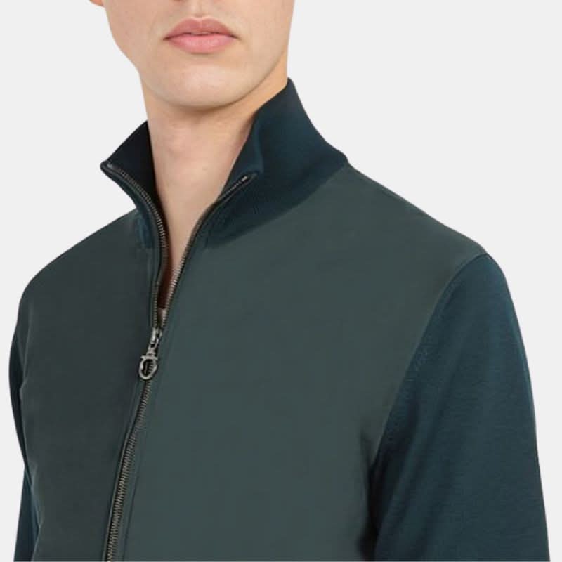 Mens Teal Green Bomber Leather Jacket