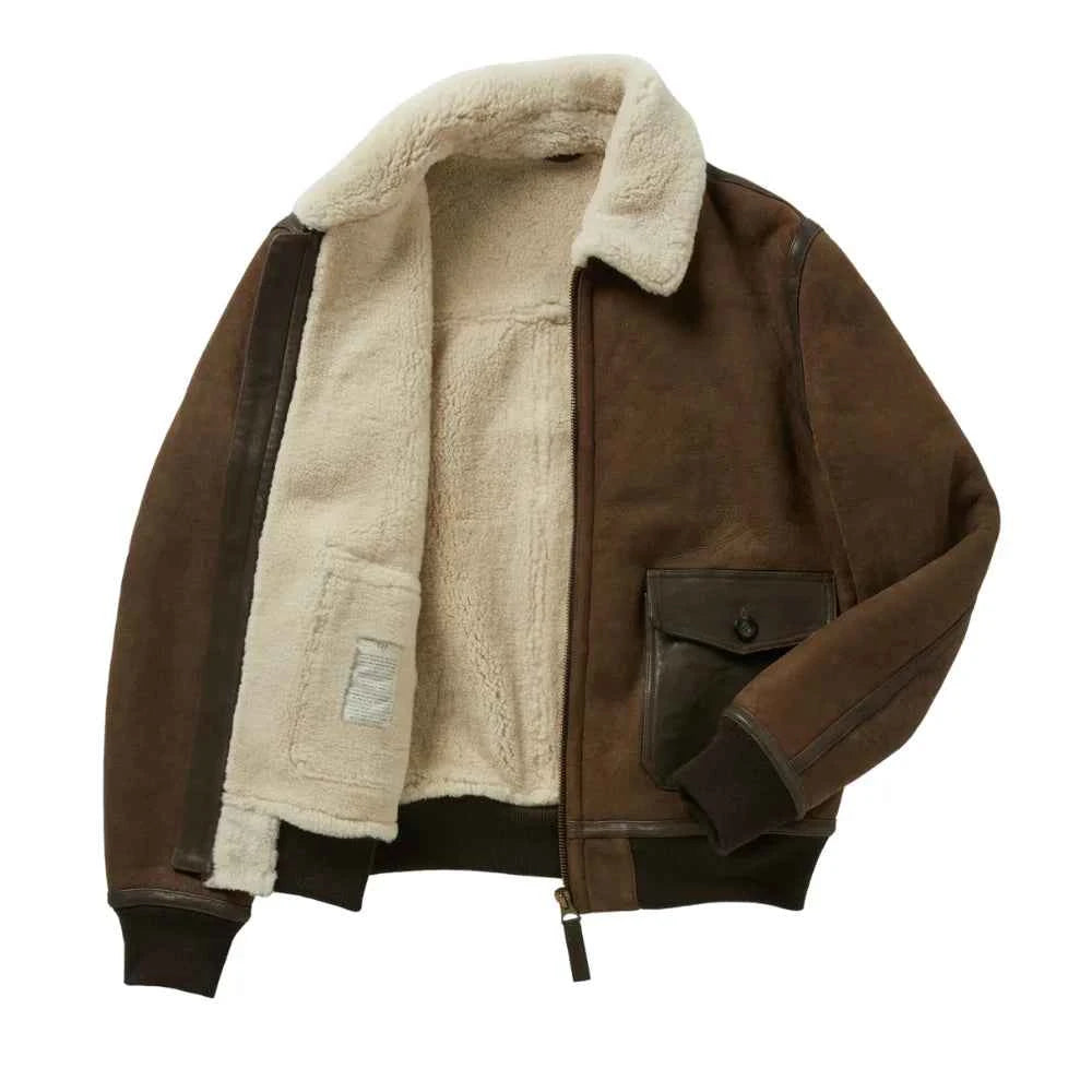 B3 RAF Aviator Flying Pilot Men’s Brown Jacket