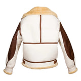 Mens USAAF Type B-3 Bomber Aviator Pilot Sheep Leather Flight Jacket