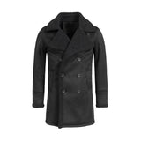Men’s Black Double Breasted Sherpa Winter Coat