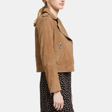 Women Brown Moto Jacket