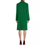 Women's Long Single Breasted Wool Coat